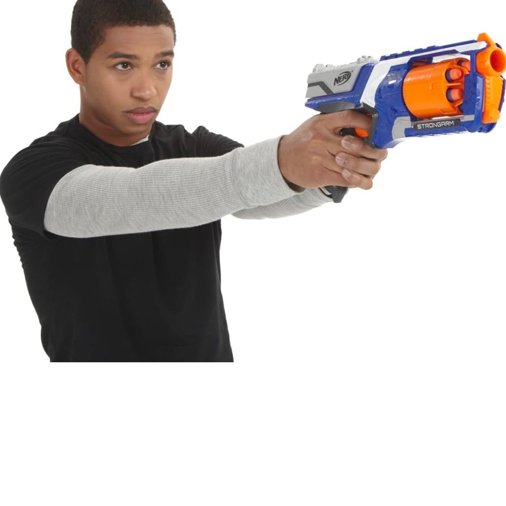 NERF N Strike Elite Strongarm Toy Blaster with Rotating Barrel •darts NOT incl